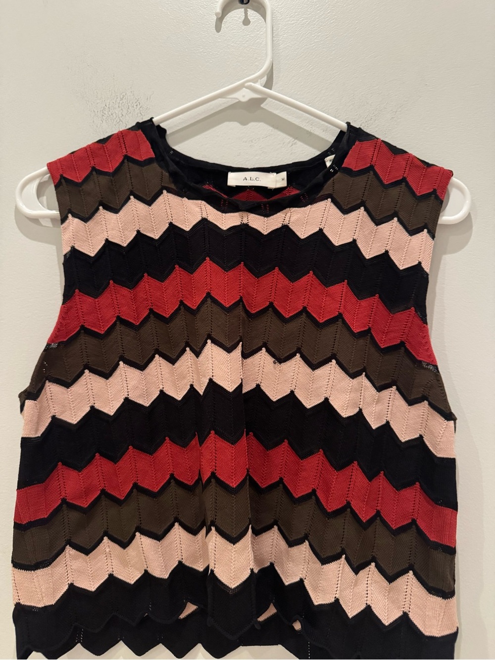 A.L.C. Leo Zig Zag Top